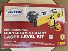 Alton 132300 Professional Multi-Beam & Rotary Laser Level Kit in Case - Tested