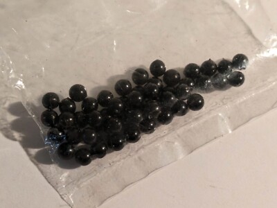 Wood Ship Model Fittings Parts 55  5mm Black Plastic Cannonballs