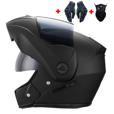 Casque MOTO modulable rabat visière Maxi Scooter Convertible DOT Gant + Masque - Photo 1/4