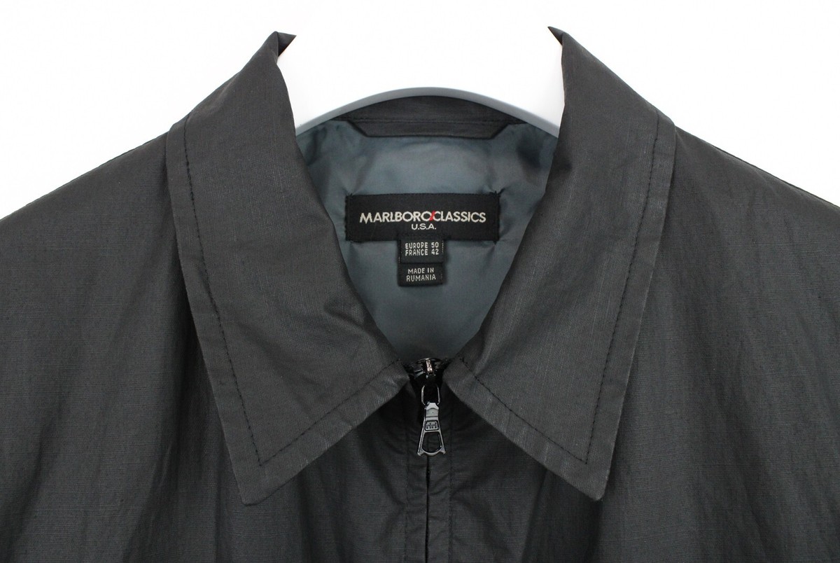 MARLBORO CLASSIC Jacket Men's EU 50 Lightweight Coated Linen Blend