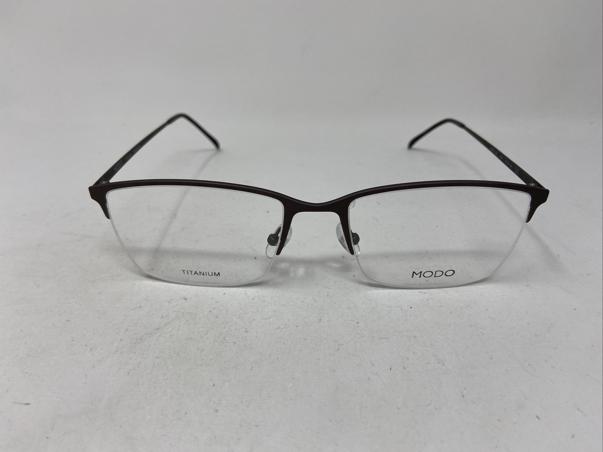 MODO メンズ老眼鏡 チタン製 MODO TITANIUM MODEL 4259 BROWN 57/19/148 LARGE EYEGLASSES FRAME