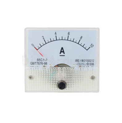 White 0-10A DC 10A GB/T7676-98 Analog Panel AMP Current Meter Ammeter Gauge 85C1