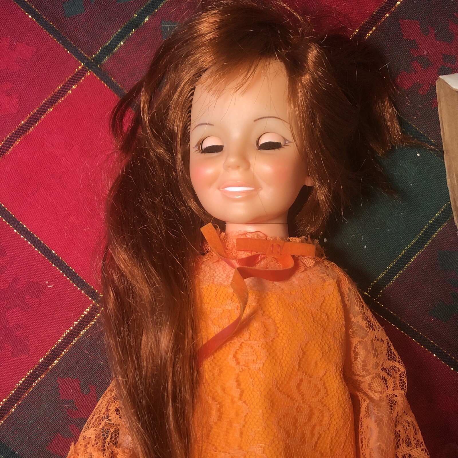 Vintage IDEAL Crissy Doll Growing Hair 1969 Original Box Dress Shoes