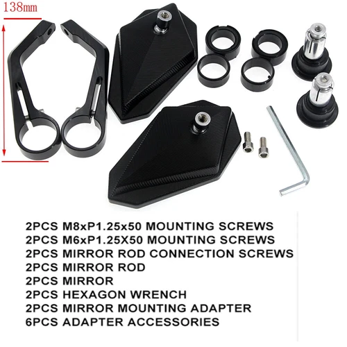 For Honda CB650R 2019-2024 CNC motorcycle pole end rearview mirror handle - Bild 7 von 7