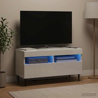Led-Tv-Schrank Haarlem 81 X 35 X 43 Cm Hochglanz Weiß
