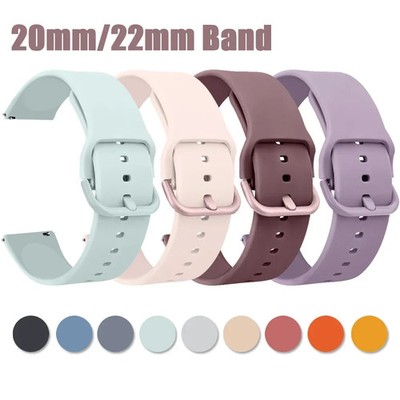 20mm/22mm Silicone Watch Strap for Huawei GT 3/4 Pro, Honor Magic 2 Band