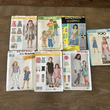 Simplicity Girl's&Boys Sewing Pattern Template, Lot Of 7, Uncut