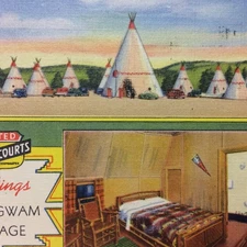Vintage Postcard United Motor Courts Greetings From Wigwam Village Alabama AAA 