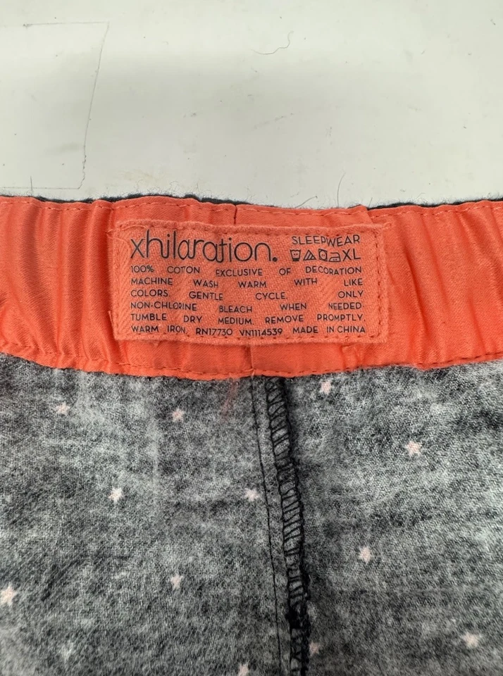 Xhilaration Sleepwear Pants Women's XL Black W/ Orange 100% Cotton  Comfy - Image 4 of 4