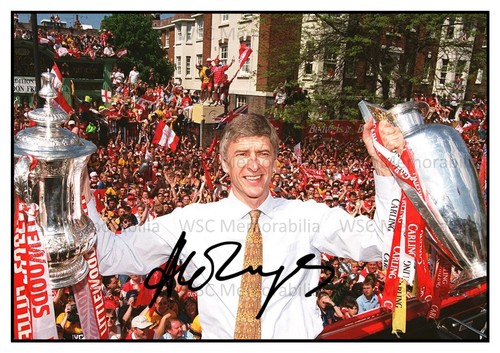 12417. Arsene Wenger Signed Pictures (A4 Prints) Arsenal Nagoya Grampus Eight