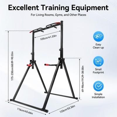 Adjustable Horizontal Bar Pull Up Dip Station Bar for Home Gym Strength Train