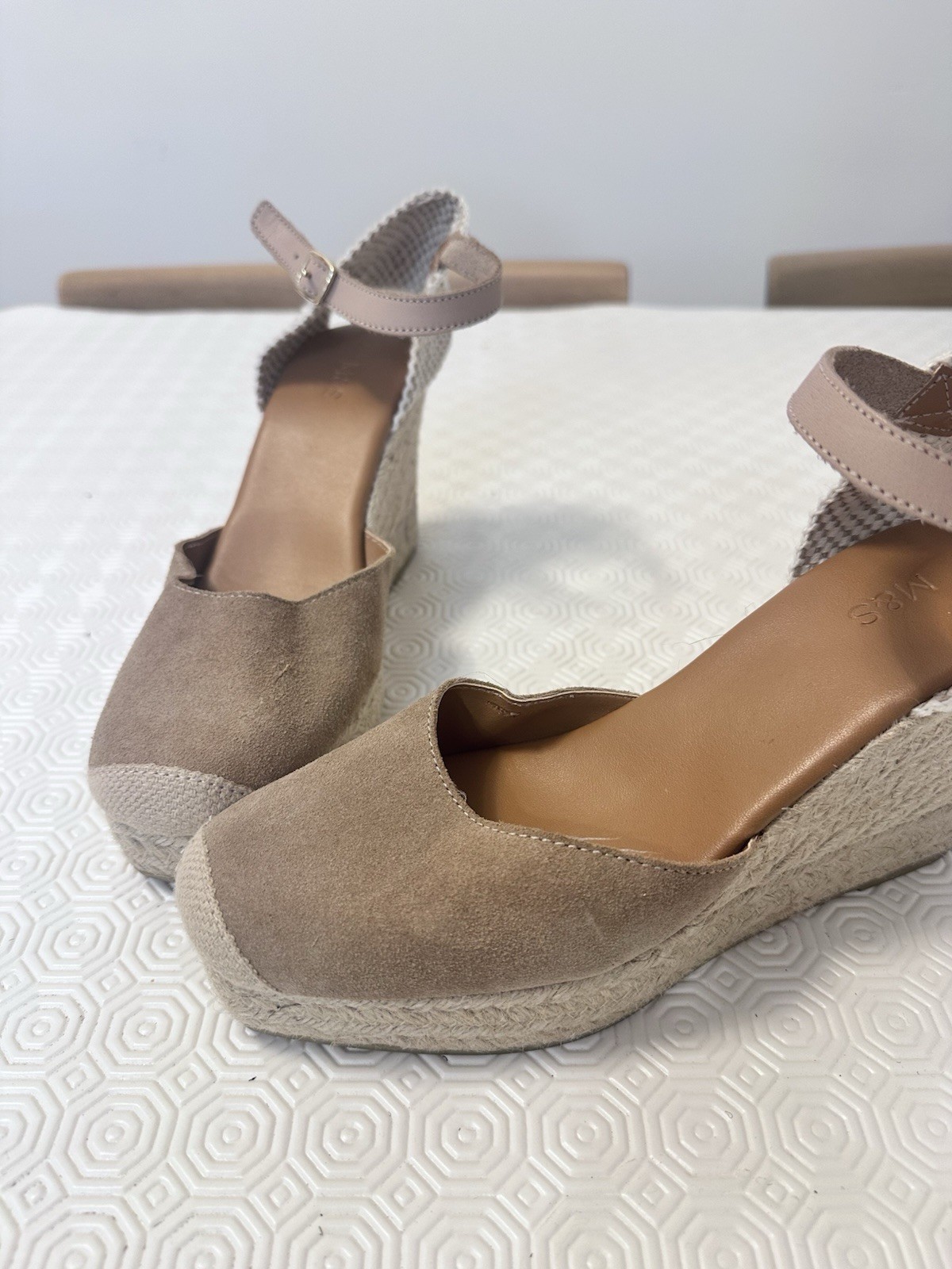 APL Sandali M&S zeppa scamosciati marroni taglia 5 EU 38