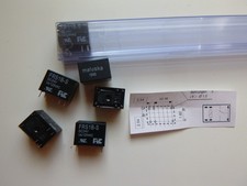 Lot of 6 Miniature Relays Maluska 1846, FRS1B-S, DC 24V, 1A/125VAC, 1 Switcher