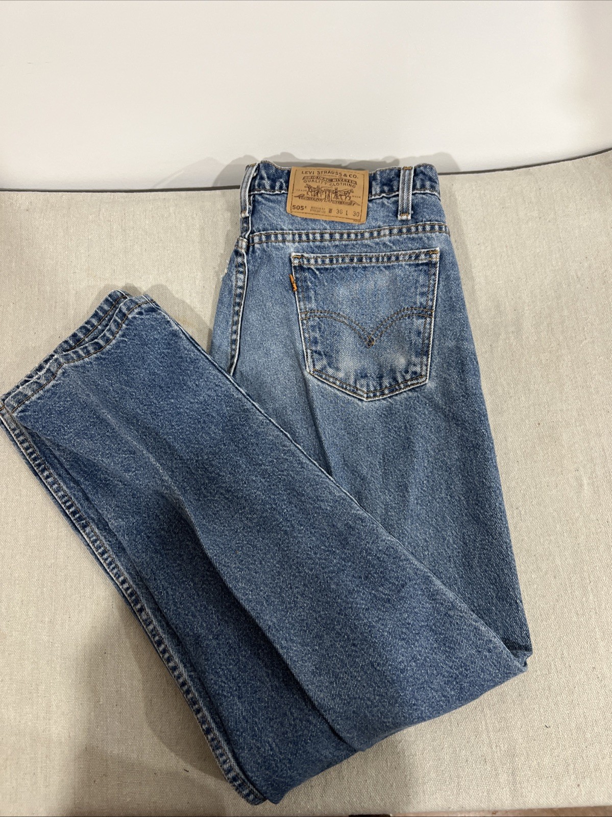 Vintage Levi’s 505 Orange Tab Boot Cut Jeans Adult 36 x 30 USA 80's 90’s