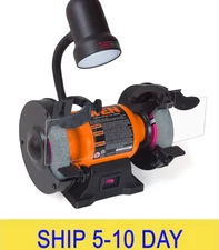 WEN BG4276 2.1-Amp 6-Inch Single Speed Bench Grinder with Flexible Work Light, B