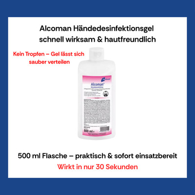 Meditrade Alcoman Händedesinfektionsgel 500 ml   schnell wirksam