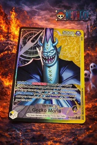 Gecko Moria Leader OP14-080 One Piece Card Game Holo Foil 5000 Free Shipping