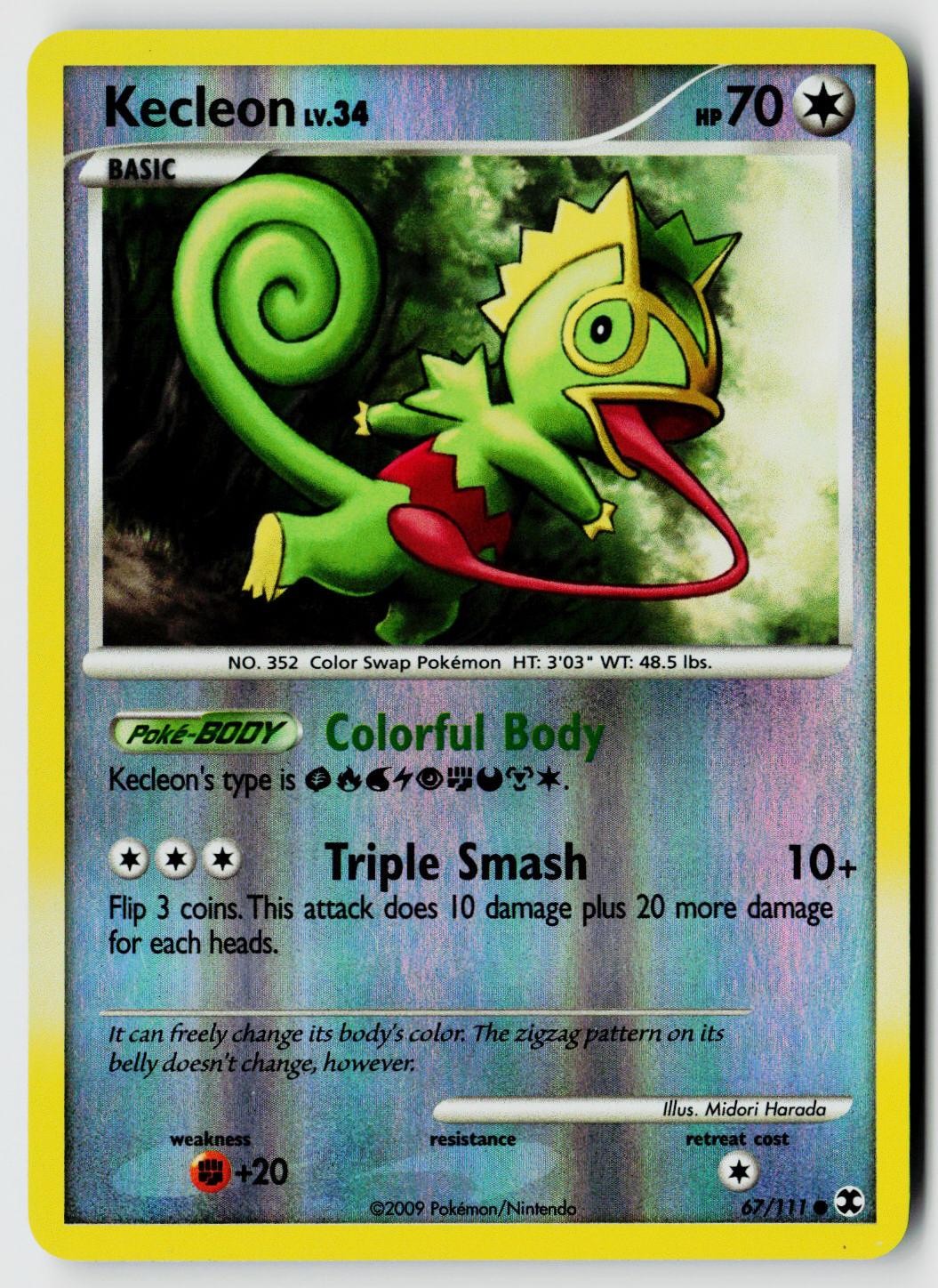 Pokemon Rising Rivals #67/111 Kecleon Reverse Holo