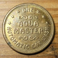 Vintage Aqua Master Car Wash Token