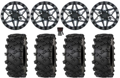 Sedona Split 6 Bdlk 14'' Wheels Mh 28'' Outlaw M/T Tires Pioneer 1000 / Talon