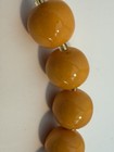 Authentic Vintage Orange Mustard Yellow glass/resin Bead Necklace Jewelry — photo 5
