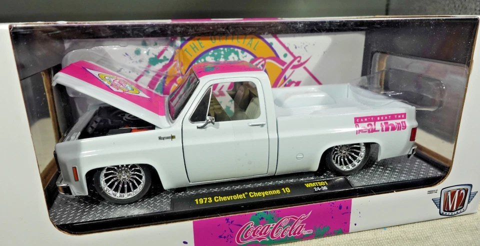 M2 Machines Coca-Cola Real Thing 1973 Chevrolet Cheyenne 10 1/24 - Image 3 of 4