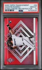 2025 TRANSCENDENT COLLECTION ICONS CHROME RED AGUSTIN RAMIREZ ROOKIE /5 PSA 10