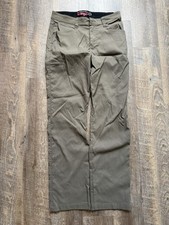 Wrangler Men's Cargo Pants Olive Straight Leg Casual Solid Button Slash Pocket