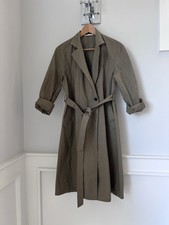 Womens Uniqlo Olive Green Linen Blend Dress Jacket Size XXS Oversized 