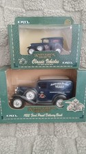 Lot of 2 ERTL Anheuser Busch 1932 Ford Panel Delivery Bank  1930 Chevy Panel