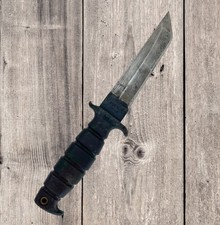 Ontario USA Spec Plus Bowie Knife Tanto 6 Tactical Knife Black Vintage