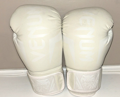 Venum Elite boxing gloves 16 oz White Made in Thailand