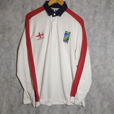 Vintage England Rugby World Cup 1999 Shirt Long Sleeve Jersey Mens L RFU IRB