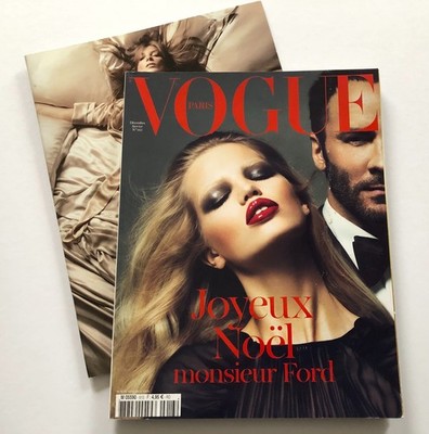 Paris Vogue Dec 2010/11 Groeneveld & Tom Ford cover & Le Calendrier semi Nude
