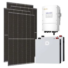 Kit fotovoltaico trifase 15470W inverter 15kW Solis LV litio 10.24kWh Dyness DL5