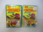 Matchbox Lesney Superfast 2X SF26 Site Dumper- yellow & red dumps, carded
