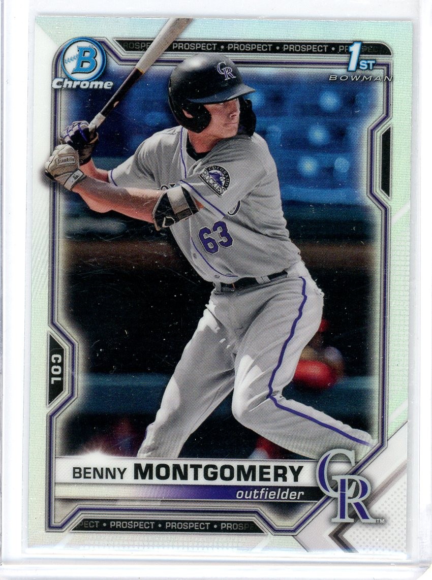 2021 Bowman Draft #BDC-84 Benny Montgomery Chrome Refractor
