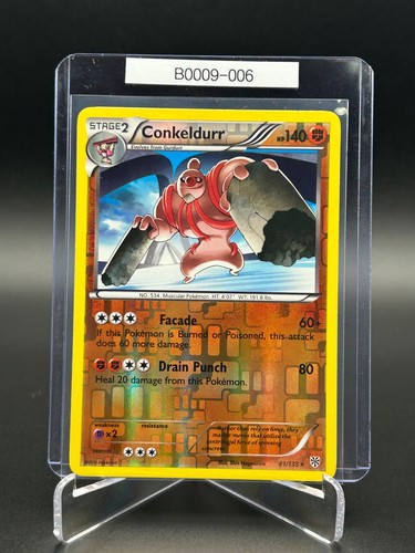 Pokemon TCG Conkeldurr 81/135 Plasma Storm Reverse Holo B0009-006