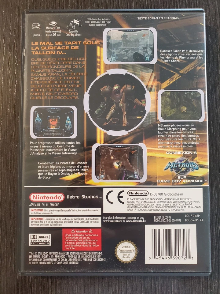 Metroid Prime (Nintendo GameCube, 2002) Complete CIB With Fr Manual CD Like New  - Image 2 of 4