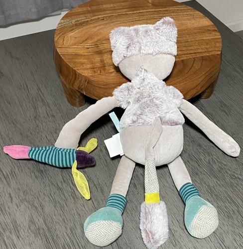 Moulin Roty Les Pachats Chamalo Katze Puppe Plüsch 15 Zoll EUC Spielzeug Lovey Kitty Frankreich - Bild 3 von 7