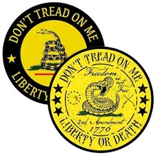 2-Pack Don't Tread On Me Liberty or Death Vinyl Sticker Decal - 4 Inches -
