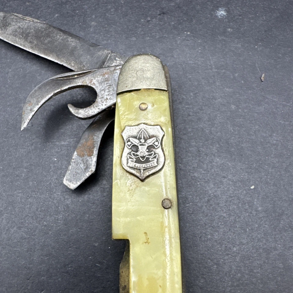 Cuchillo Scout BSA Oficial IMPERIAL EE. UU. De Colección - Escasa Versión de Cinco Hojas H2 Foto 3 de 4