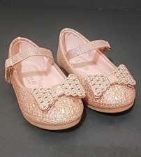 Link Comfort Toddler Girls Dress Shoes Size 5 Mary Jane Metallic Sparkly