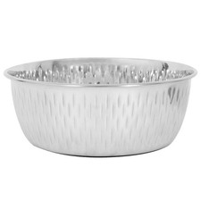Dog Bowl Textured Stainless Steel Non Slip Base 20.5cm 1850ml