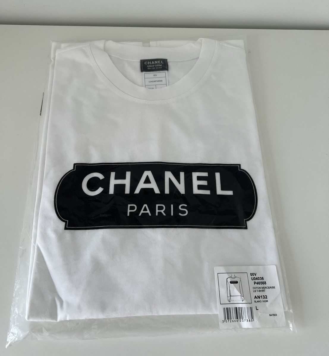 CHANEL uniforme T-shirt | Men's Large | long Sleeve | Homme | eBay