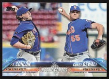 2018 Topps Update P.J. Conlon / Corey Oswalt #US13 Rookie New York Mets