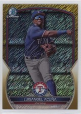 2023 Bowman Chrome Prospects Gold Shimmer Refractor 9/50 Luisangel Acuna 14rs