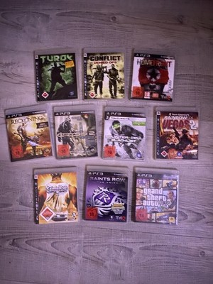 10x PS3 Spiele Paket GTA V, Crysis 2, Splinter Cell, Saints Row, Homefront uvm