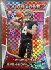 2022 Panini Rookies & Stars Desmond Ridder Airborne #AI-18 Red Plaid Prizm RC