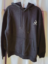 Hoodie with "None" Logo Black Heavyweight Pullover Unsex Large